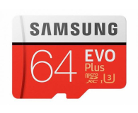 Karta pamięci Samsung 64GB microSDXC Evo Plus zapis60MB/s odczyt100MB/s